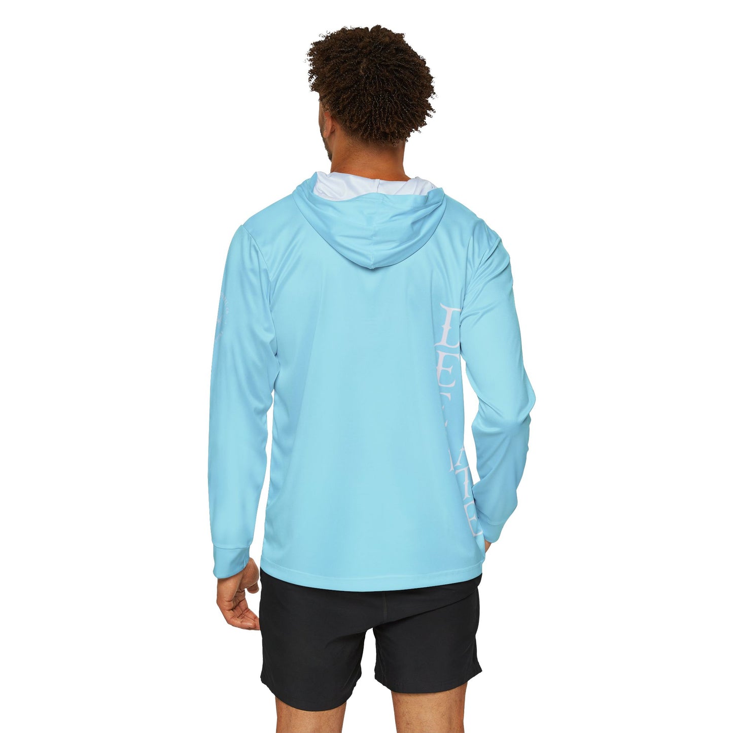 Angry George Hooded Performance Shirt- Sky Blue