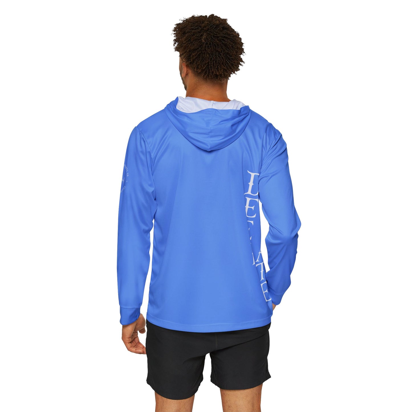 Angry George Hooded Performance Shirt- Blue