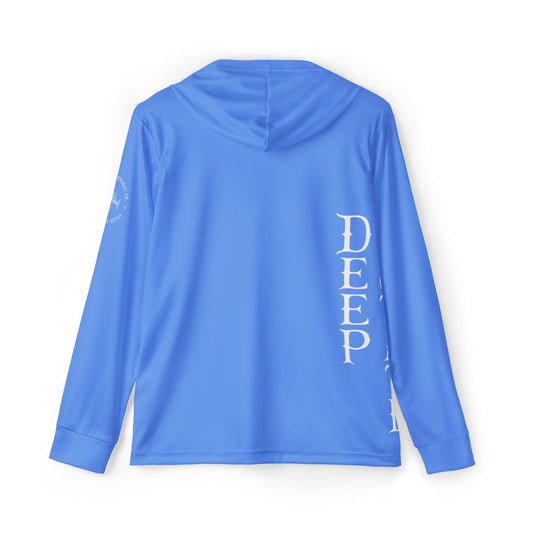 Angry George Hooded Performance Shirt- Blue