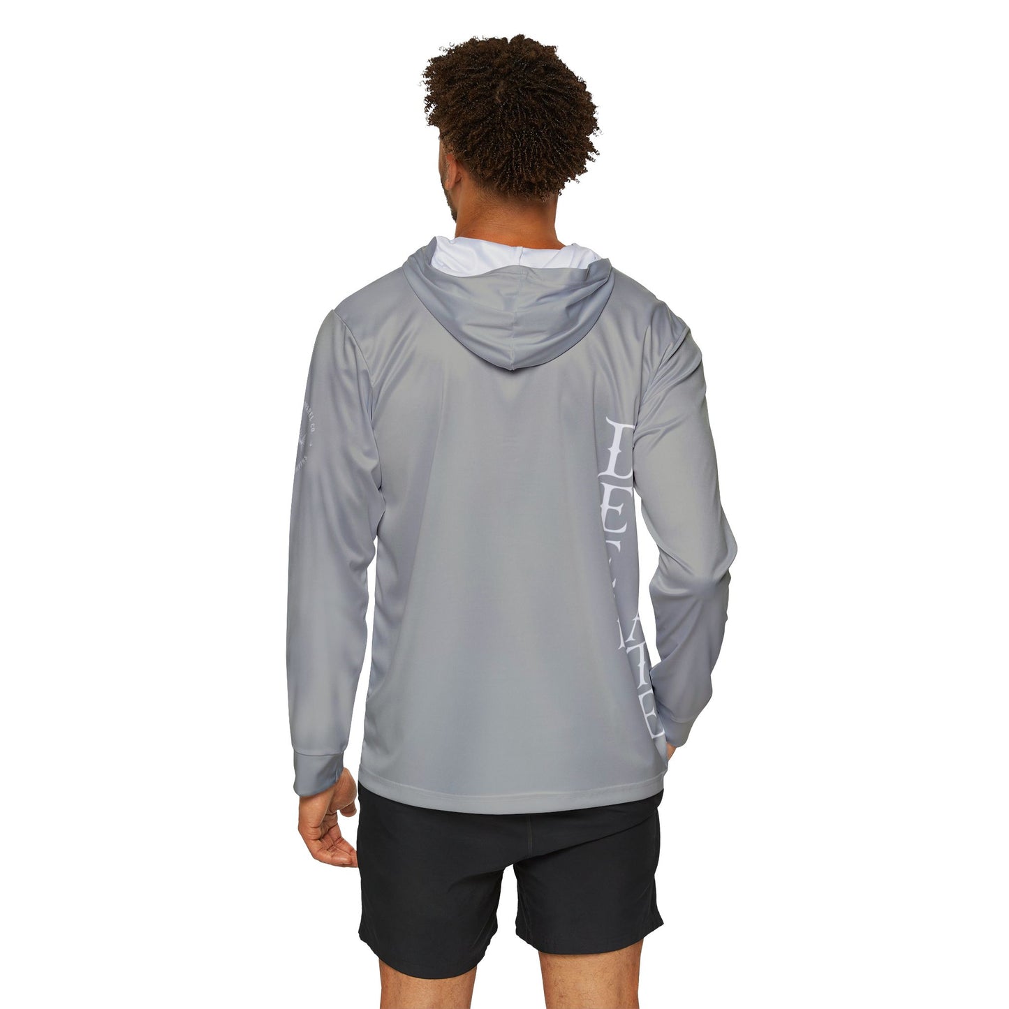 Angry George Hooded Performance Shirt- Grey