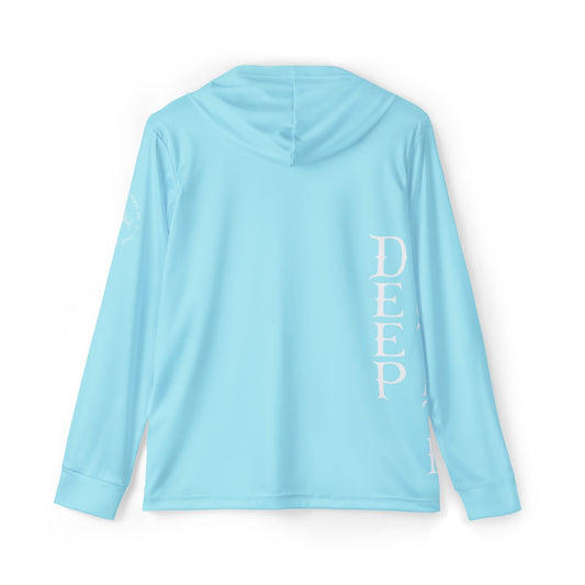 Angry George Hooded Performance Shirt- Sky Blue