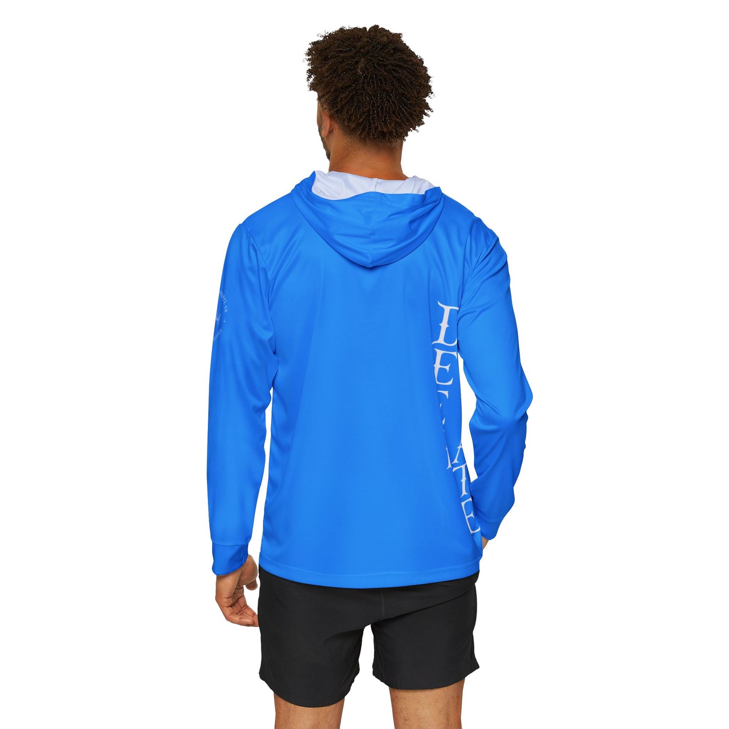 Angry George Hooded Performance Shirt- Royal