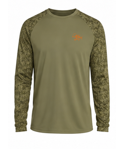 Long Sleeve Digi Camo Performance Tee