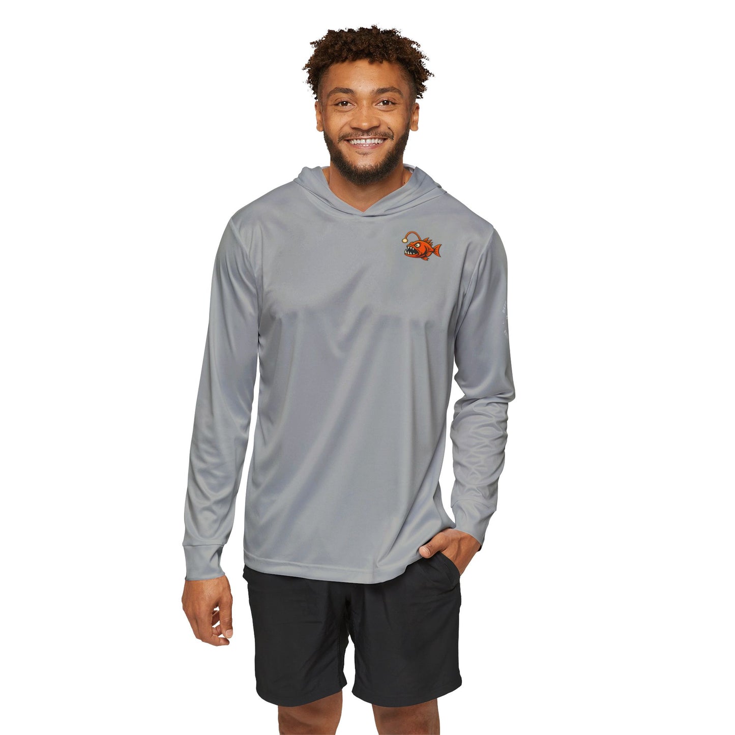 Angry George Hooded Performance Shirt- Grey