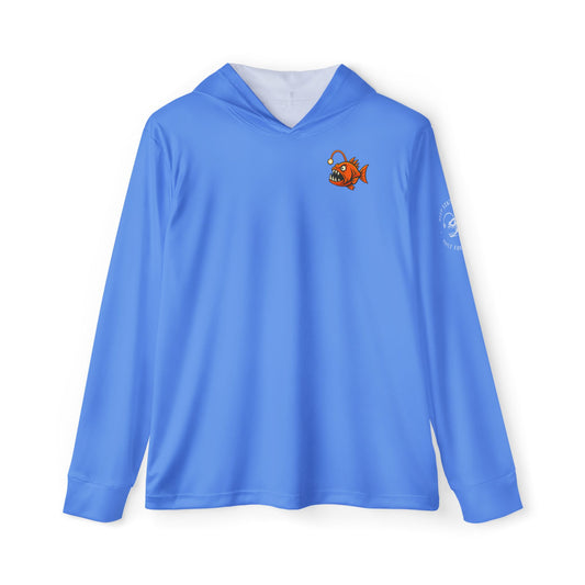 Angry George Hooded Performance Shirt- Blue